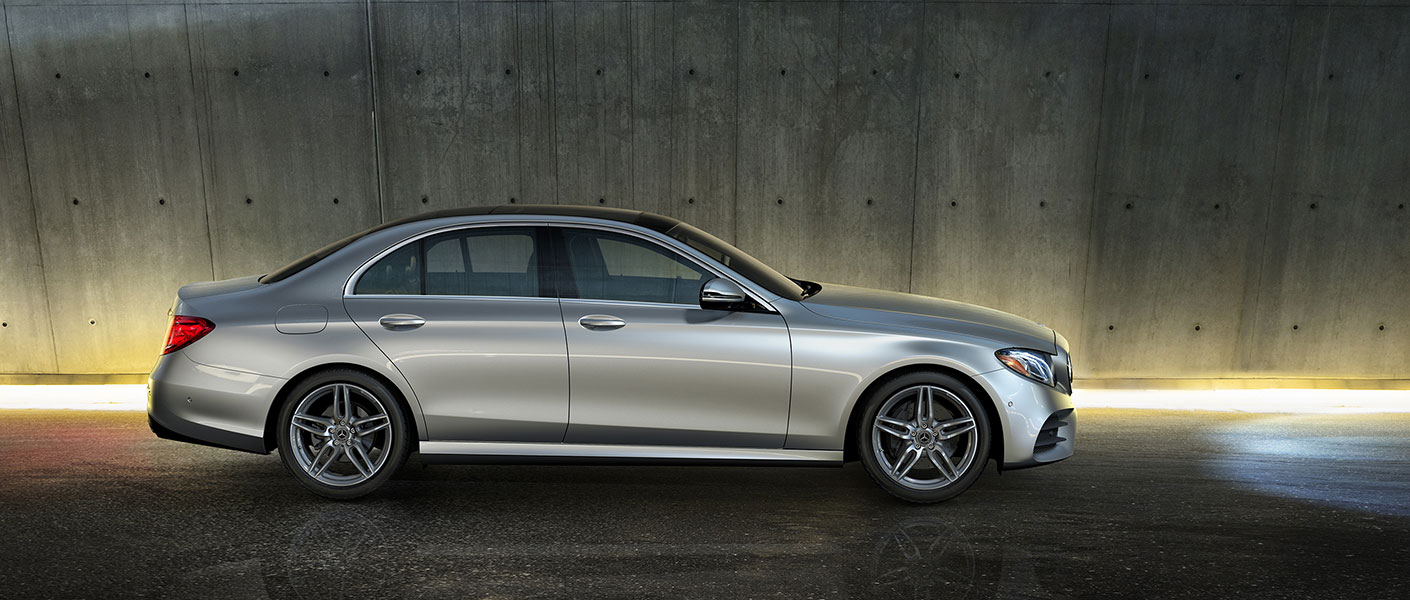 E 300 Sedan in Iridium Silver with AMG Line and 19-inch AMG twin 5-spoke wheels